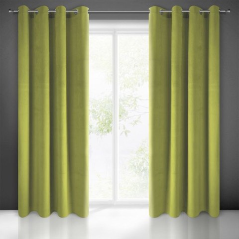 Zasłona 140x250 oliwkowa welurowa gotowa na przelotkach Pierre Cardin 1